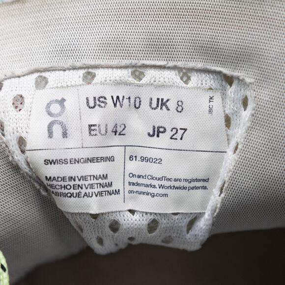 On Cloud Cloudmonster Green Glacier Gray Running Shoes Sneakers Womens Size 10 - Picture 7 of 15